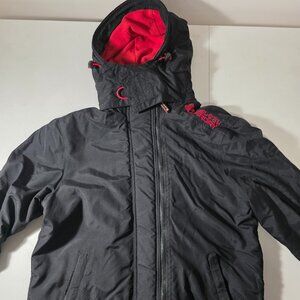 Superdry Men's Medium Black and Red Windcheater Jacket